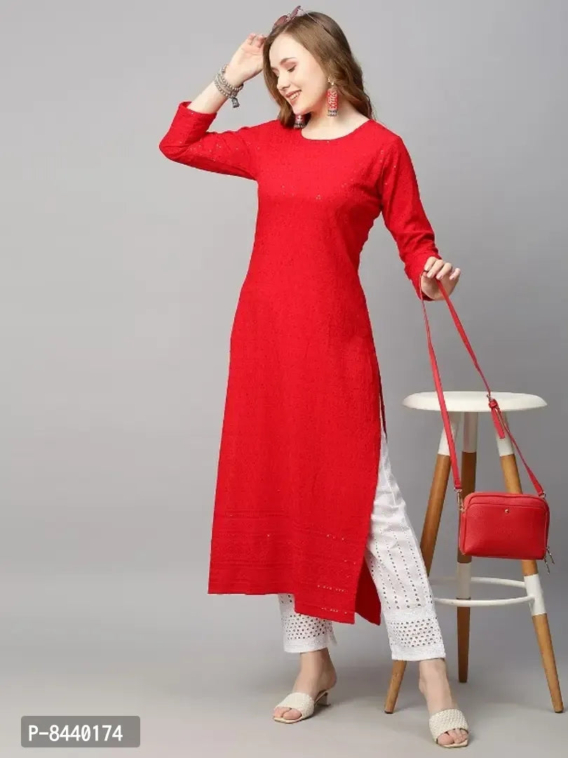 Trendy Rayon Stitched Kurta For Women - ShopeClub